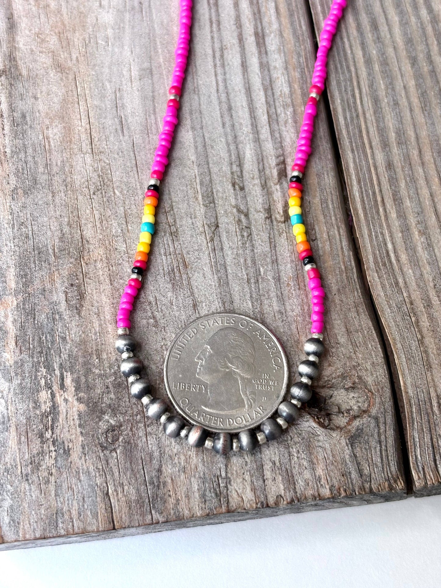 Western Navajo & Seed Bead Choker Necklace