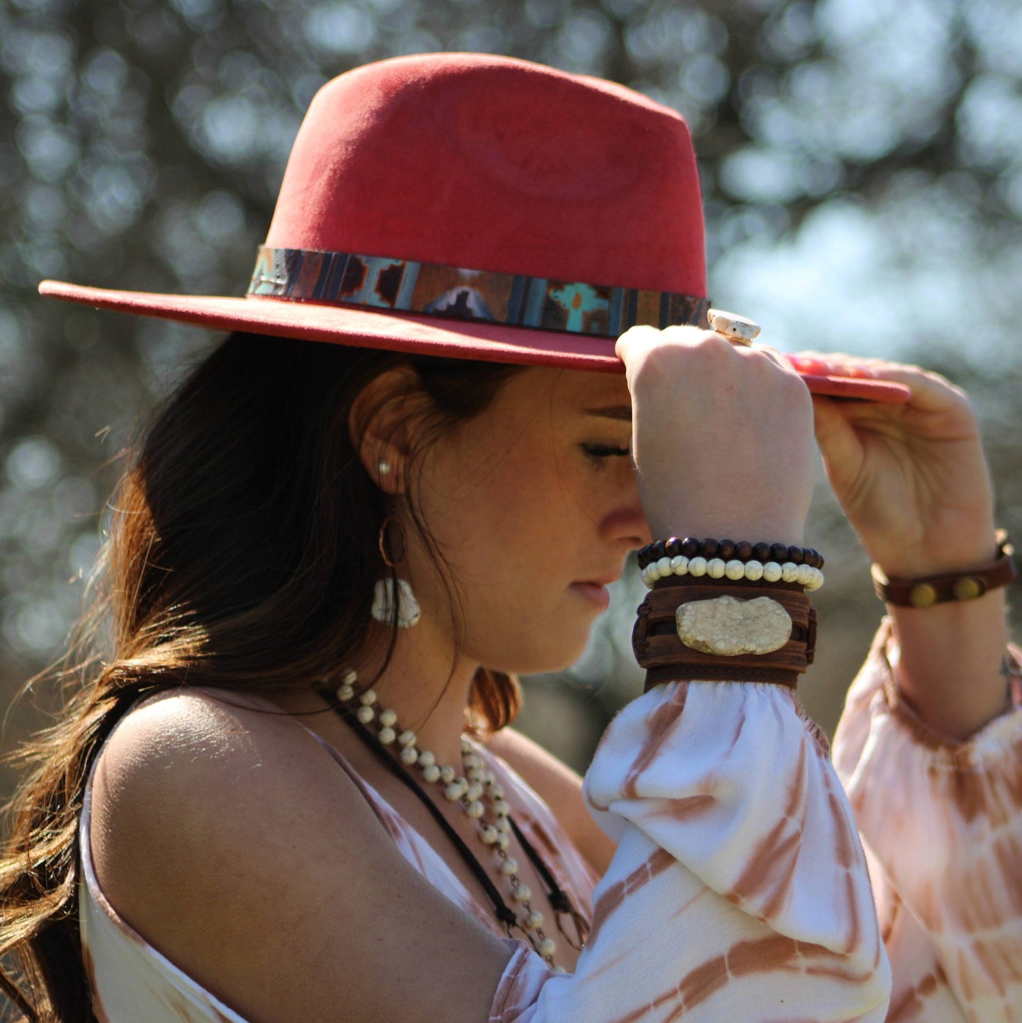 White Turquoise Chunky Earrings