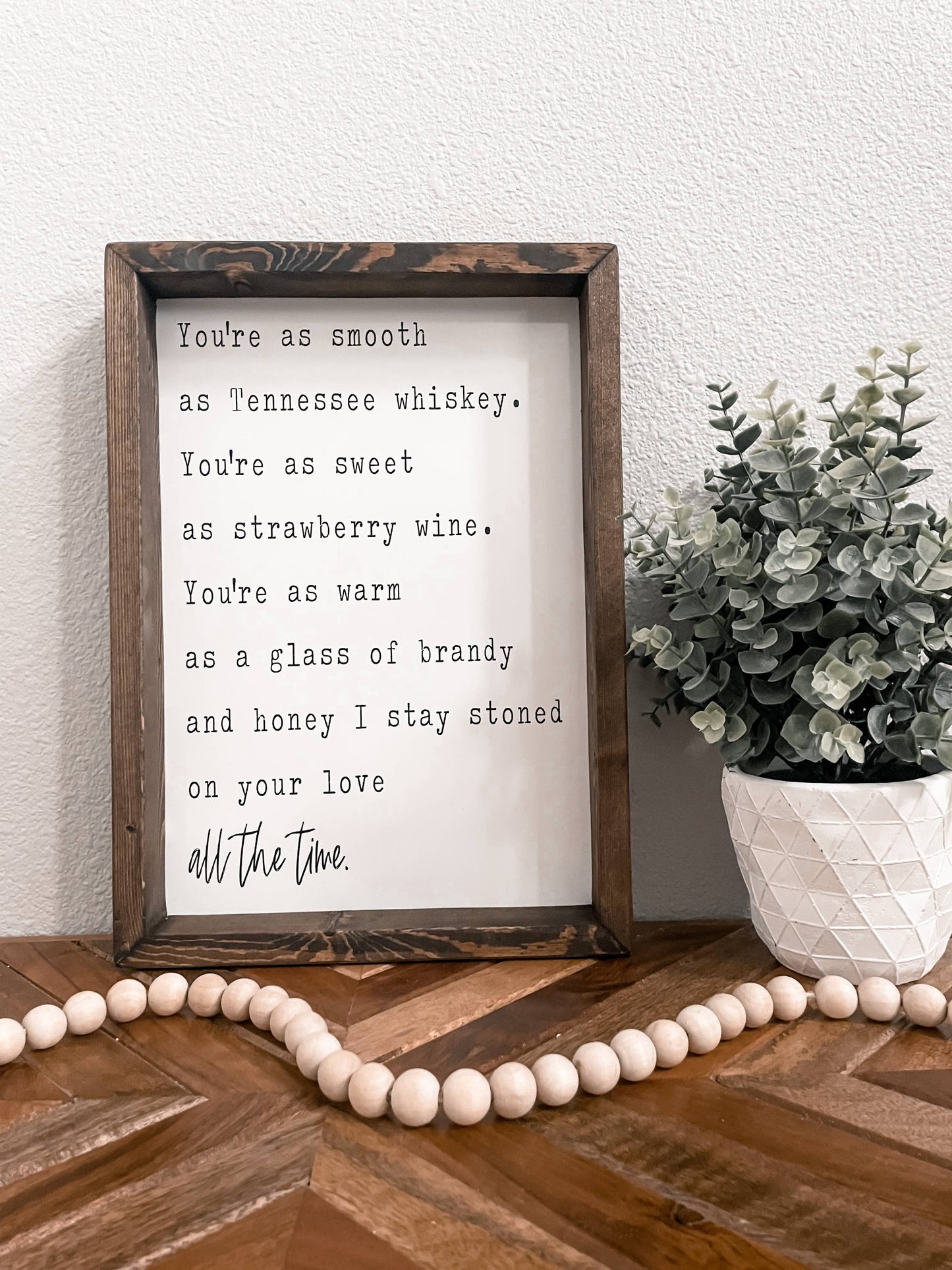 Tennessee Whiskey Chris Stapleton Wooden Framed Sign