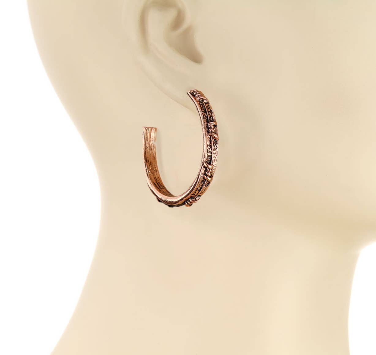 Western Barbed Wire Hoop Earrings