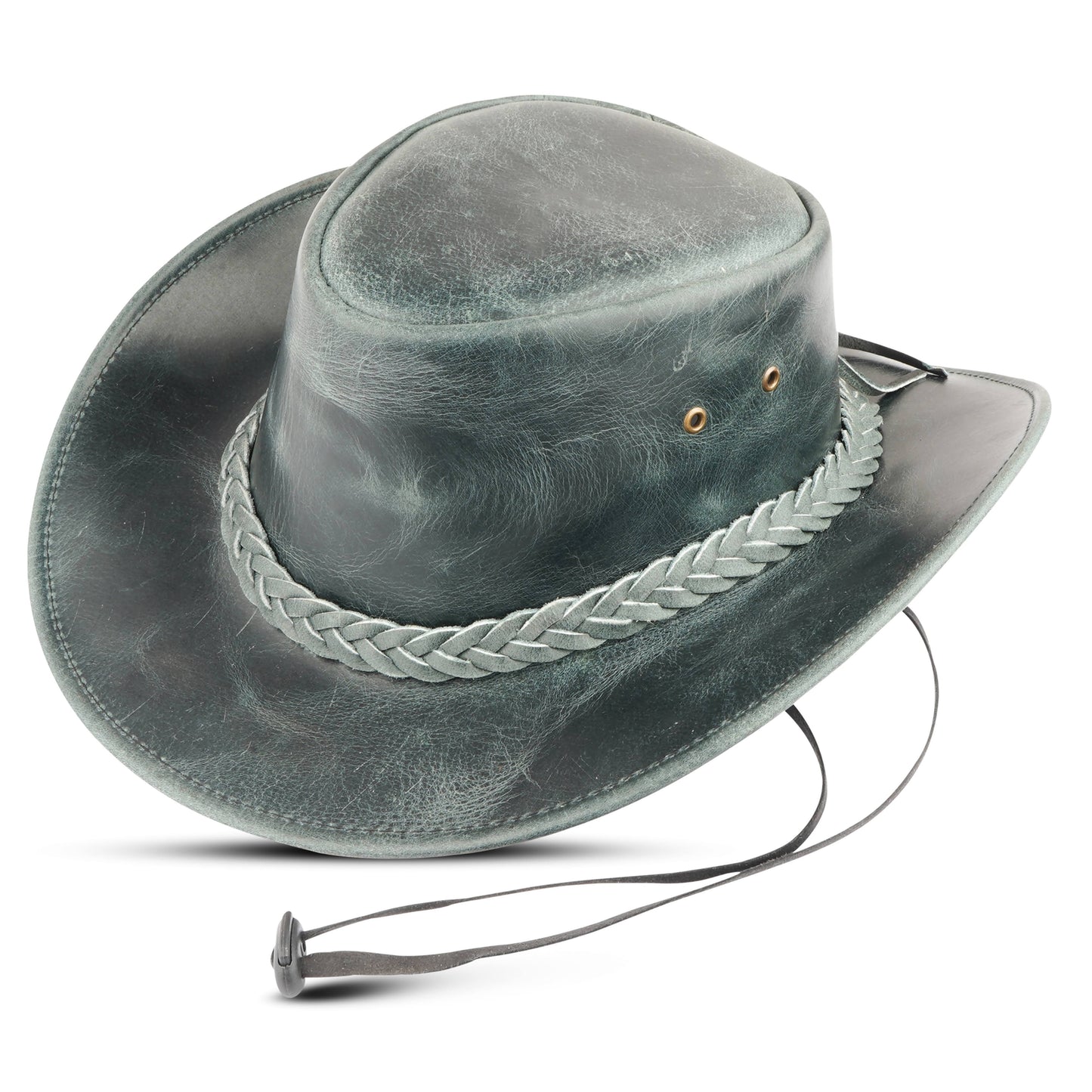 THE TIMBER Brown Western Leather Outback Cowboy Hat
