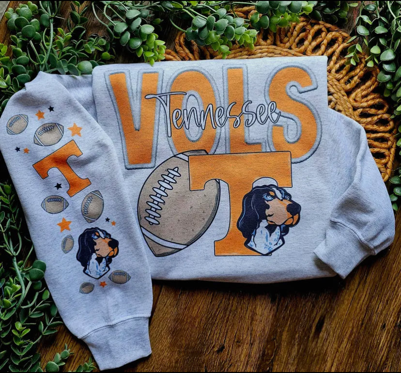 Smokey TN Crew Neck Vols Tennessee Orange