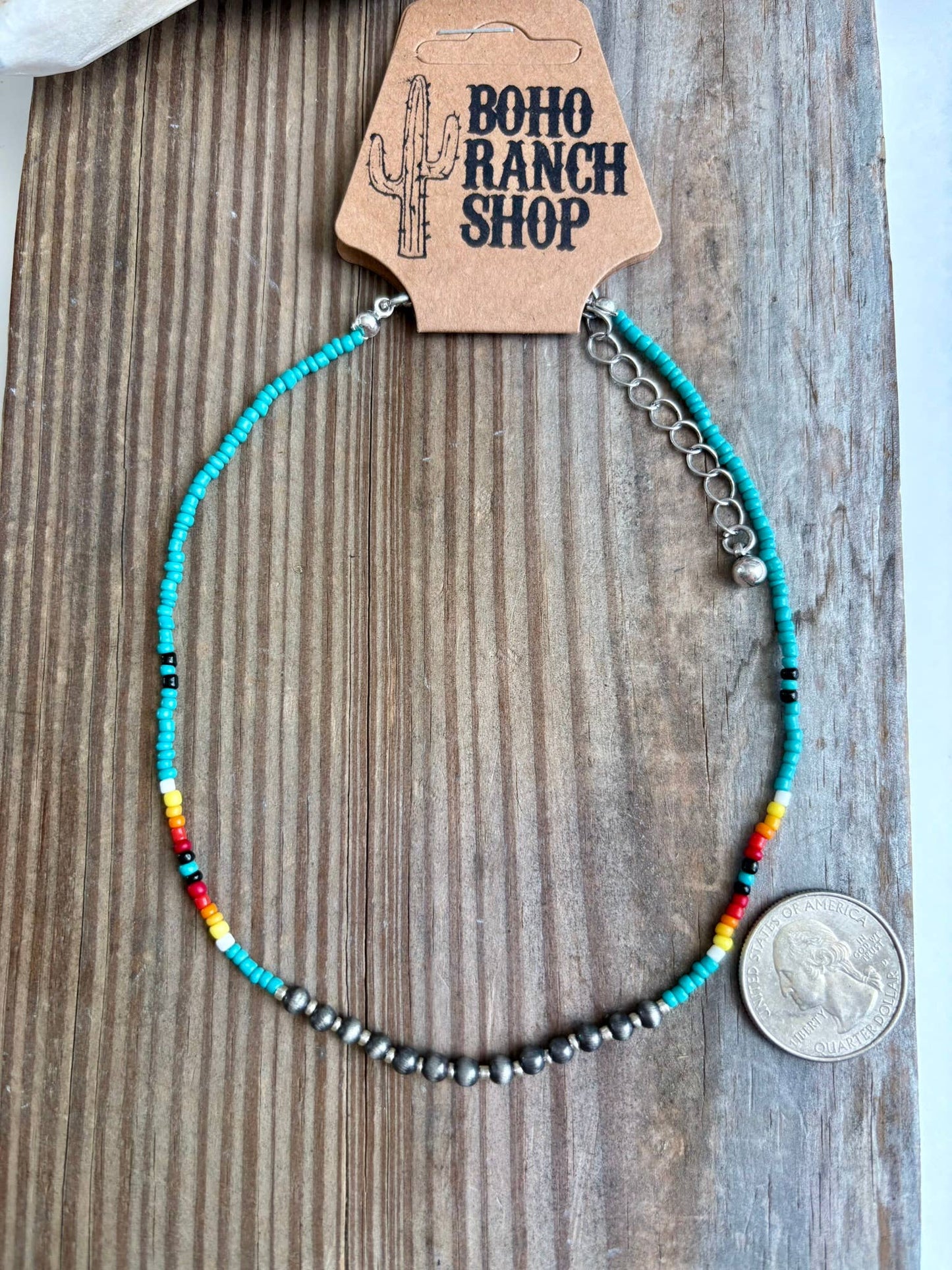 Western Navajo & Seed Bead Choker Necklace