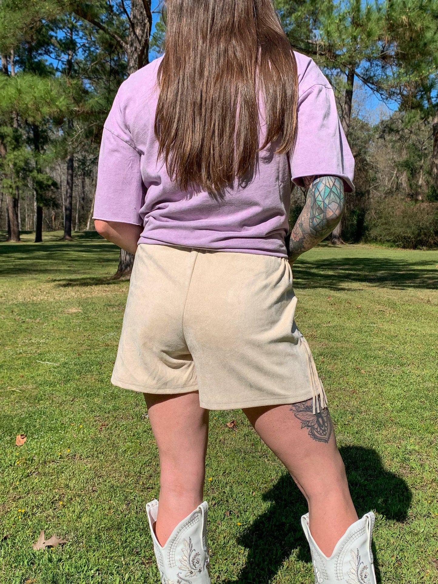 Giddy Up Mineral Washed Purple Tee