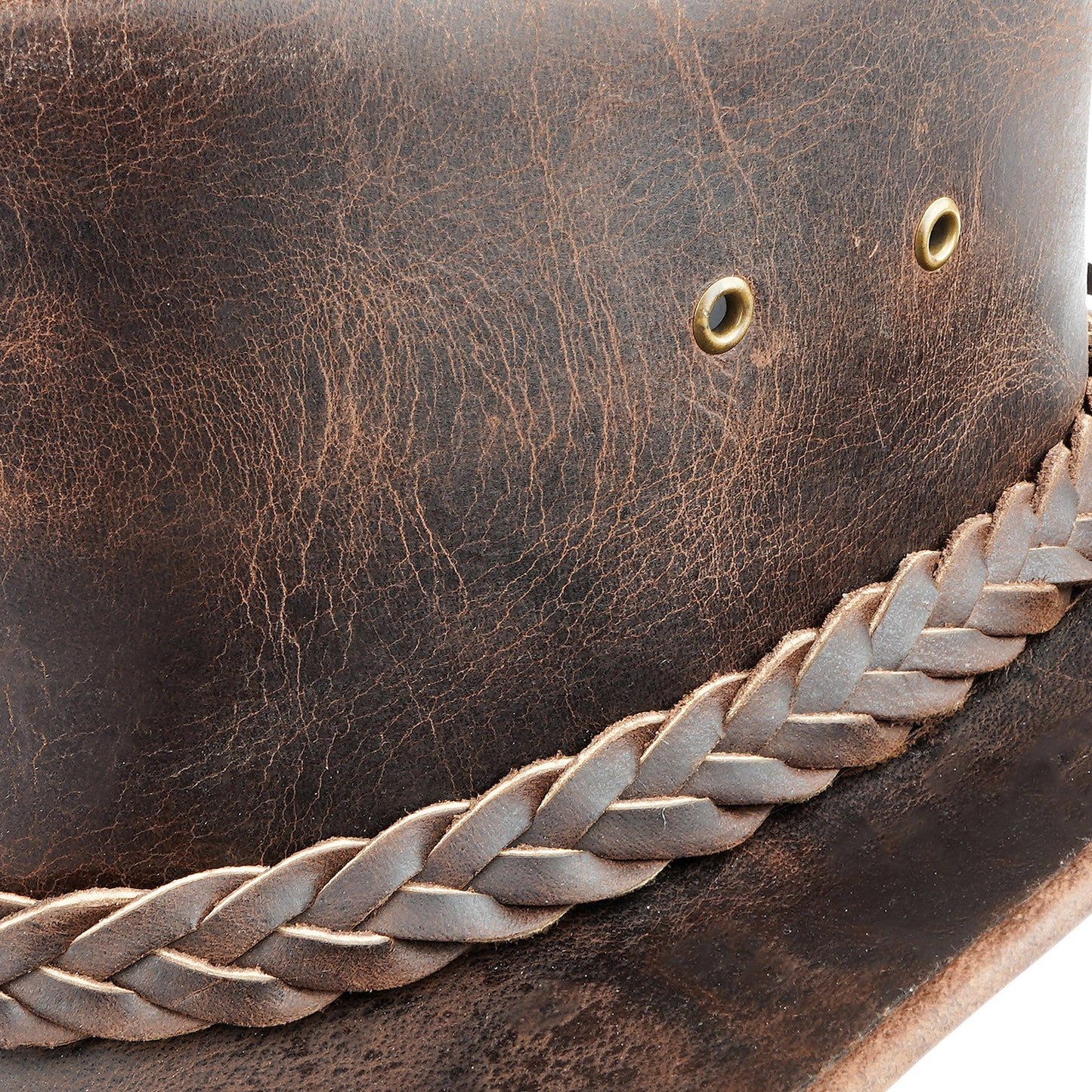 THE TIMBER Brown Western Leather Outback Cowboy Hat