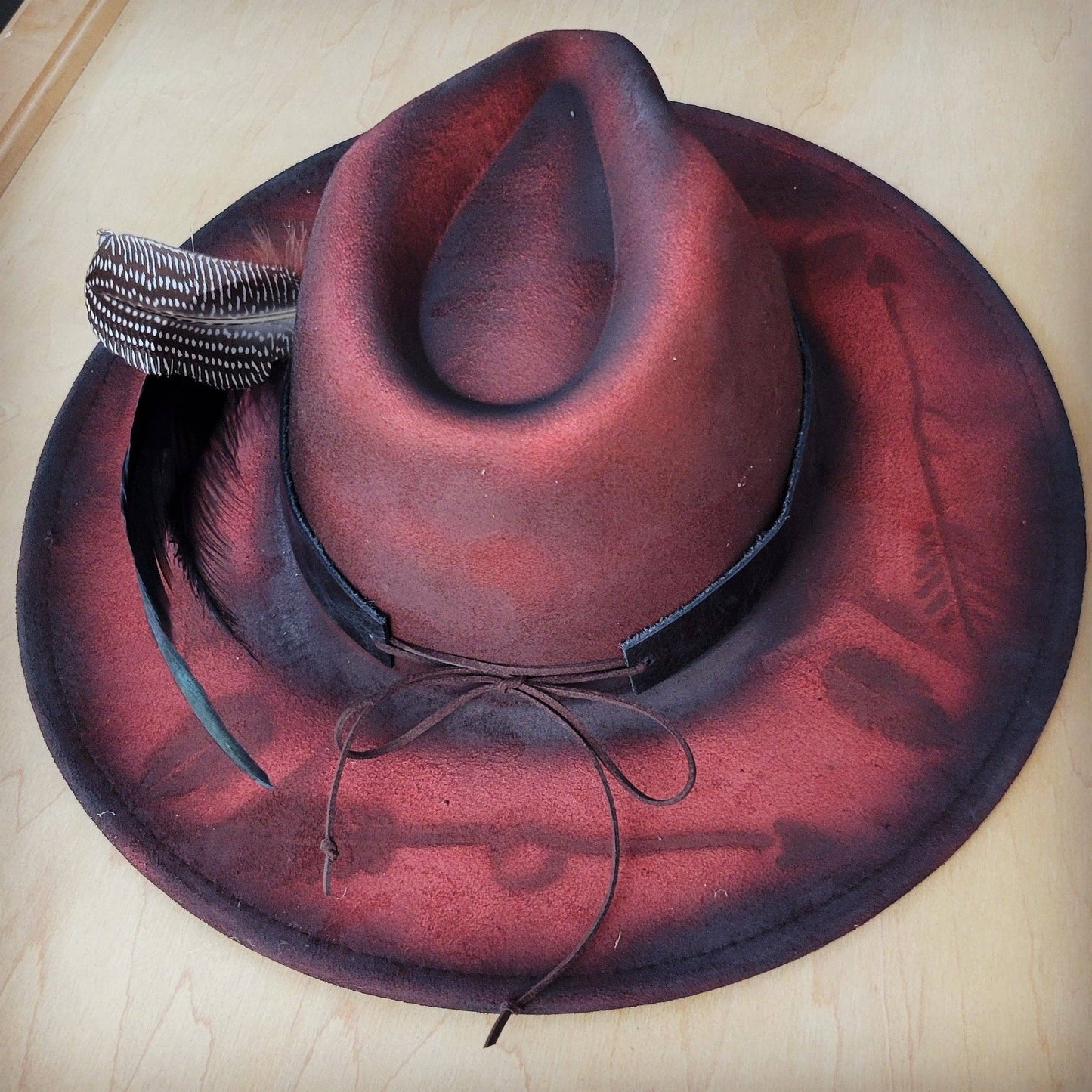 CUSTOM Hand-Painted Cowgirl Western Boho Hat