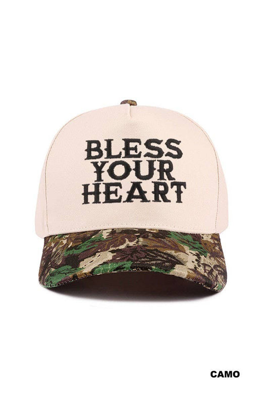 Bless Your Heart Two Tone Canvas Cotton Cap