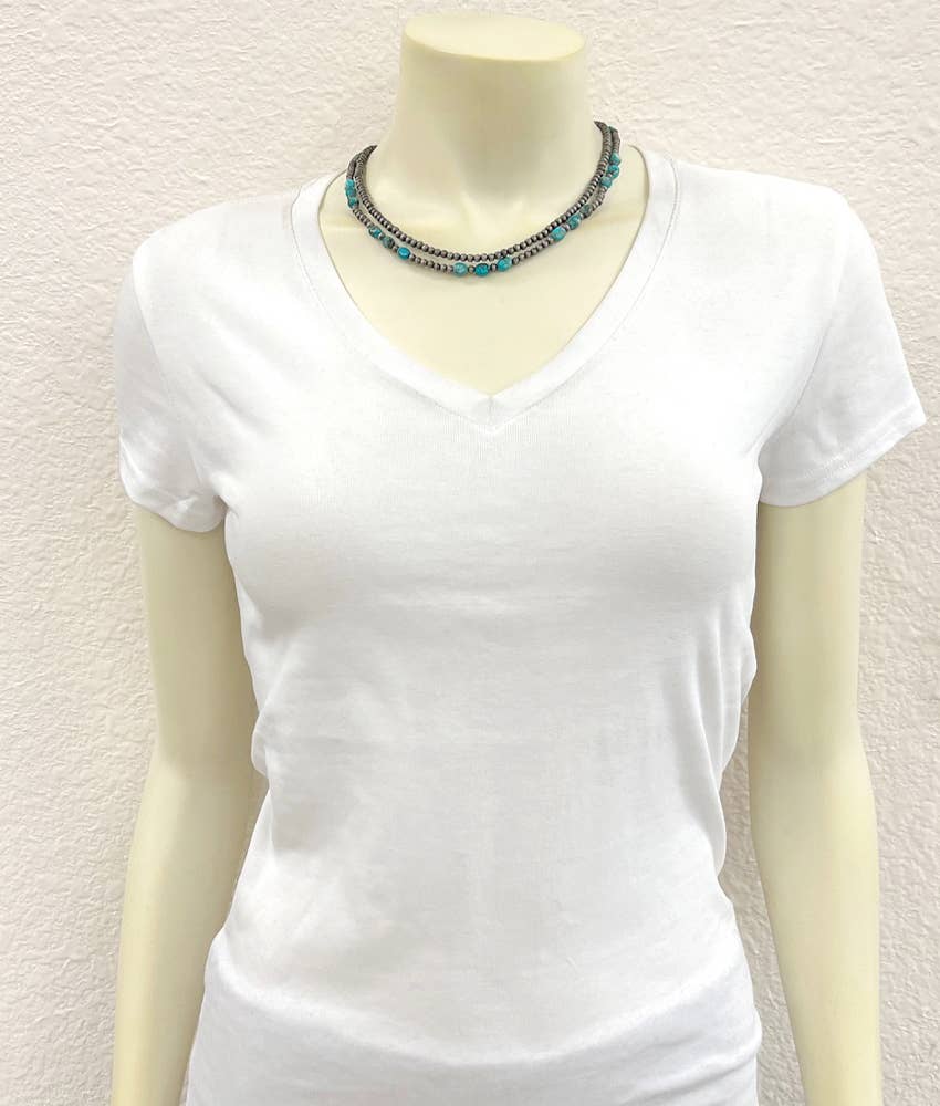 Rivera Handmade 16" Navajo Oval Gemstone Necklace