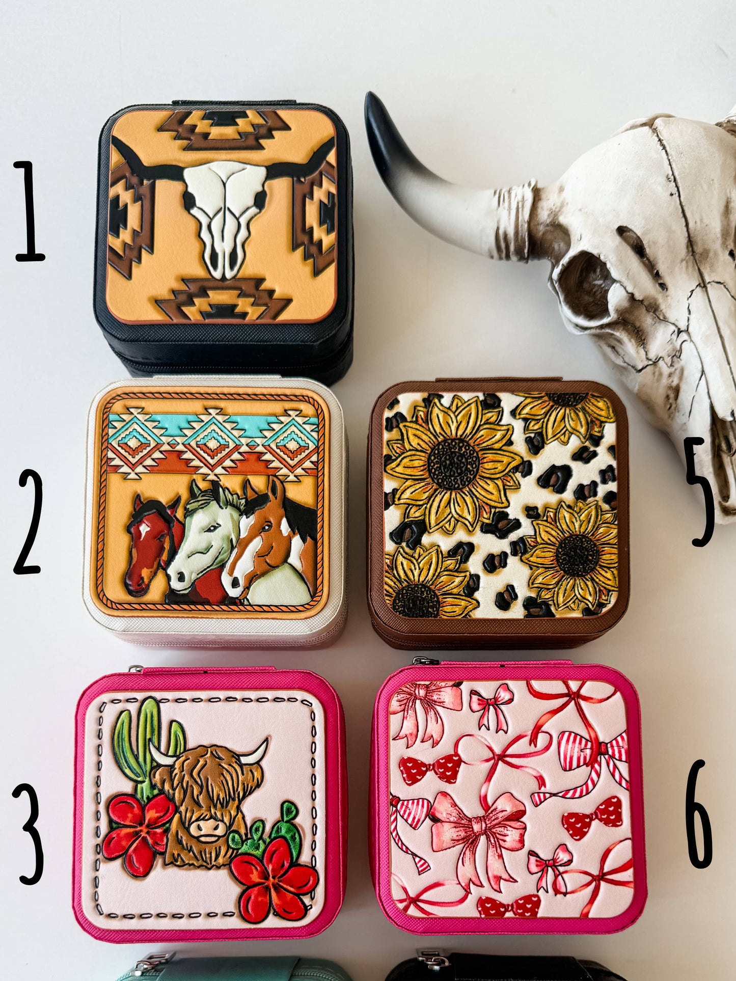 Western Mini Jewelry Storage Travel Box