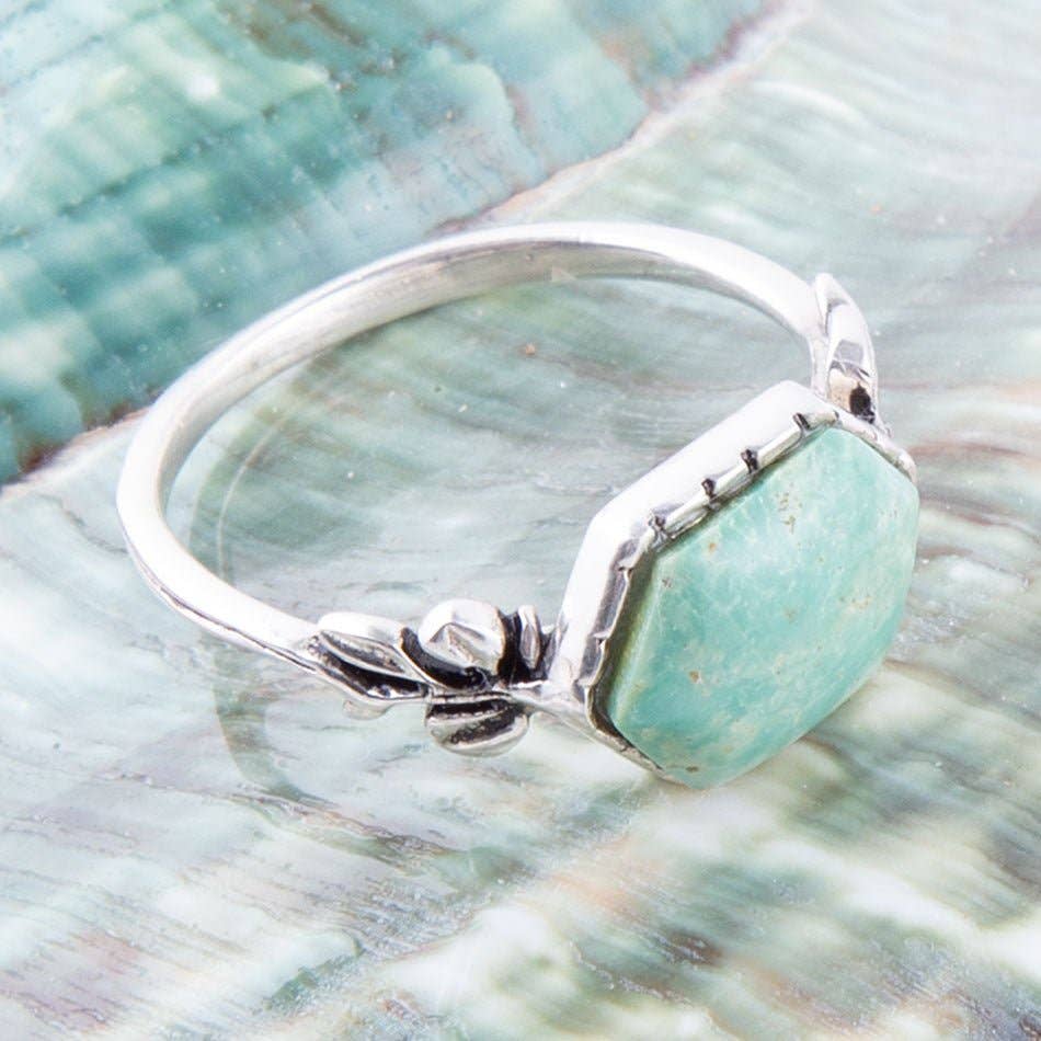 Laurel Turquoise and Sterling Ring