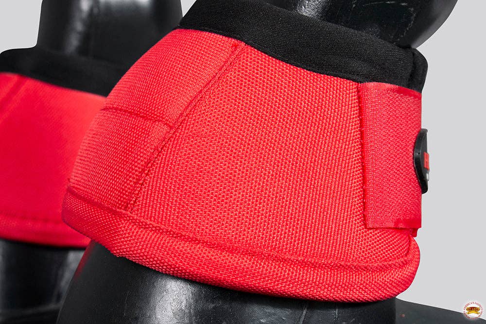 HILASON Ballistic Overreach Bell Boots for Horses Protective, Shock Absorbing, Durable & Comfortable Quick Wrap Hook Loop