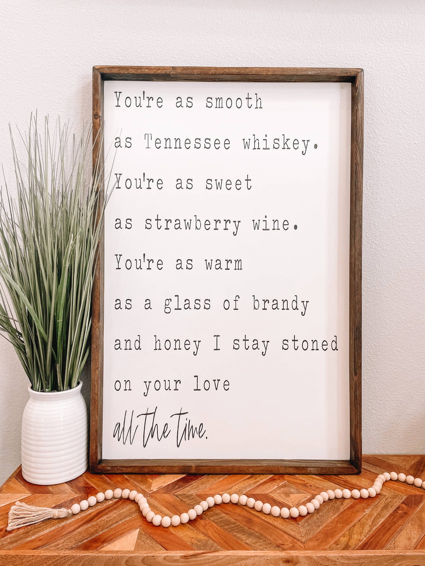 Tennessee Whiskey Chris Stapleton Wooden Framed Sign