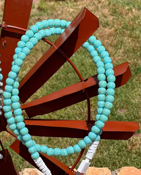 Turquoise Beaded Charger