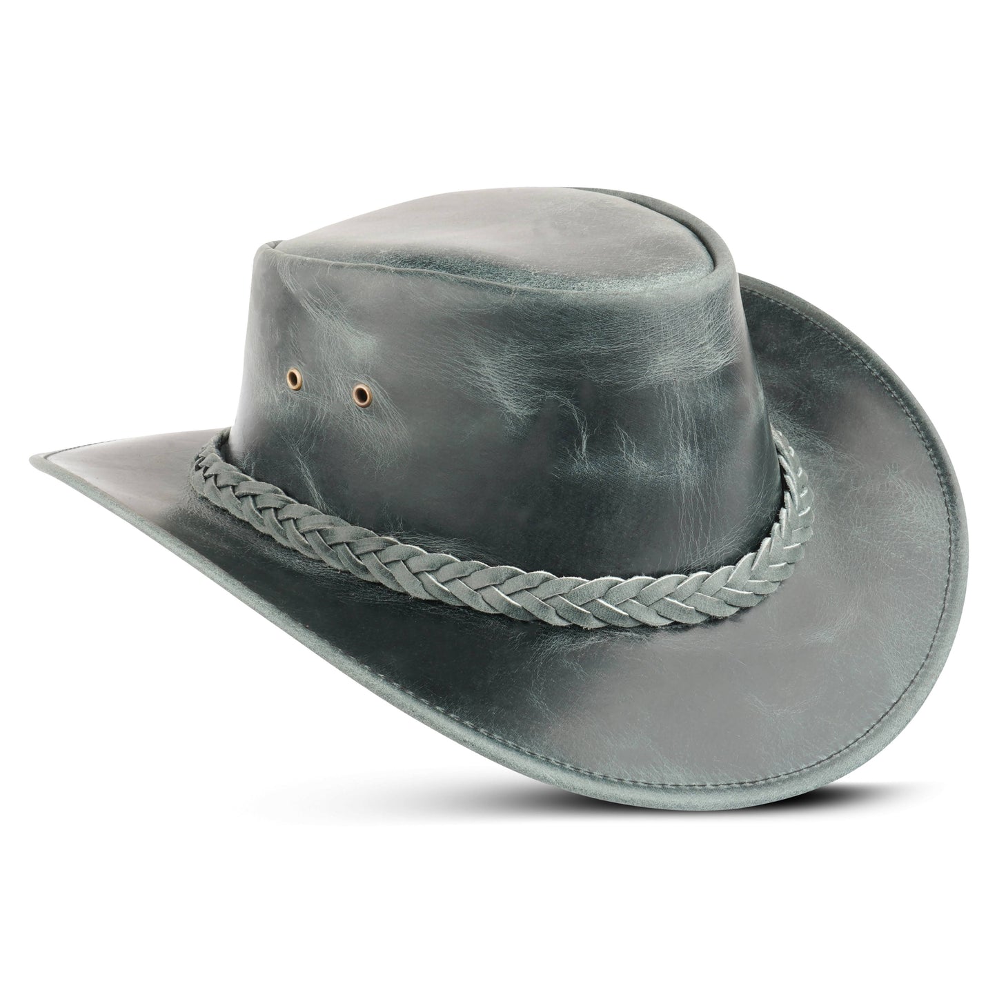 THE TIMBER Brown Western Leather Outback Cowboy Hat