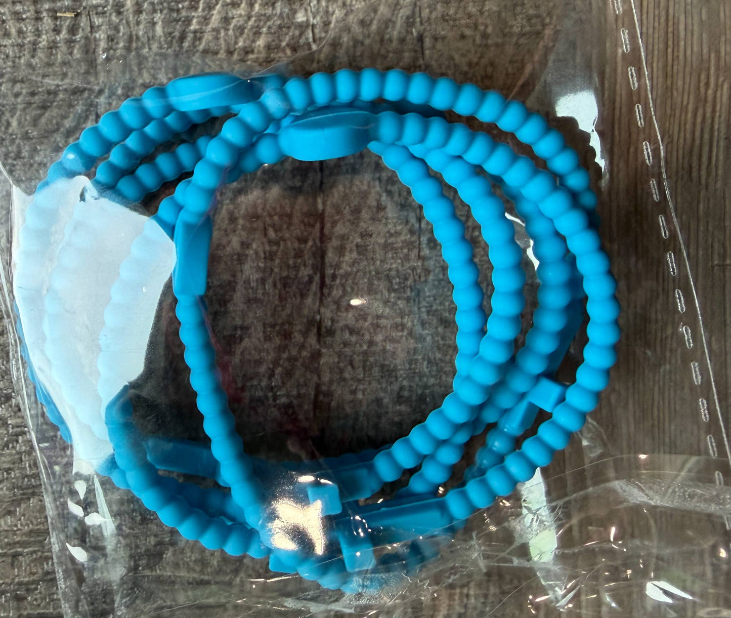 Silicone Cross Bracelet Set of 5