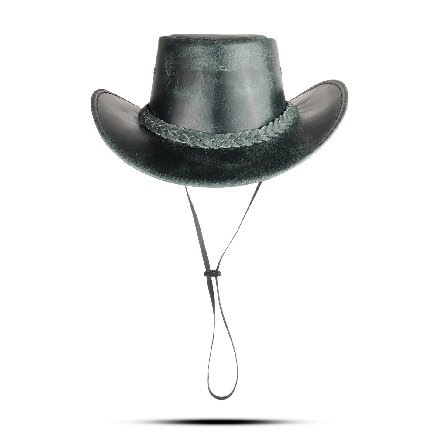 THE TIMBER Brown Western Leather Outback Cowboy Hat