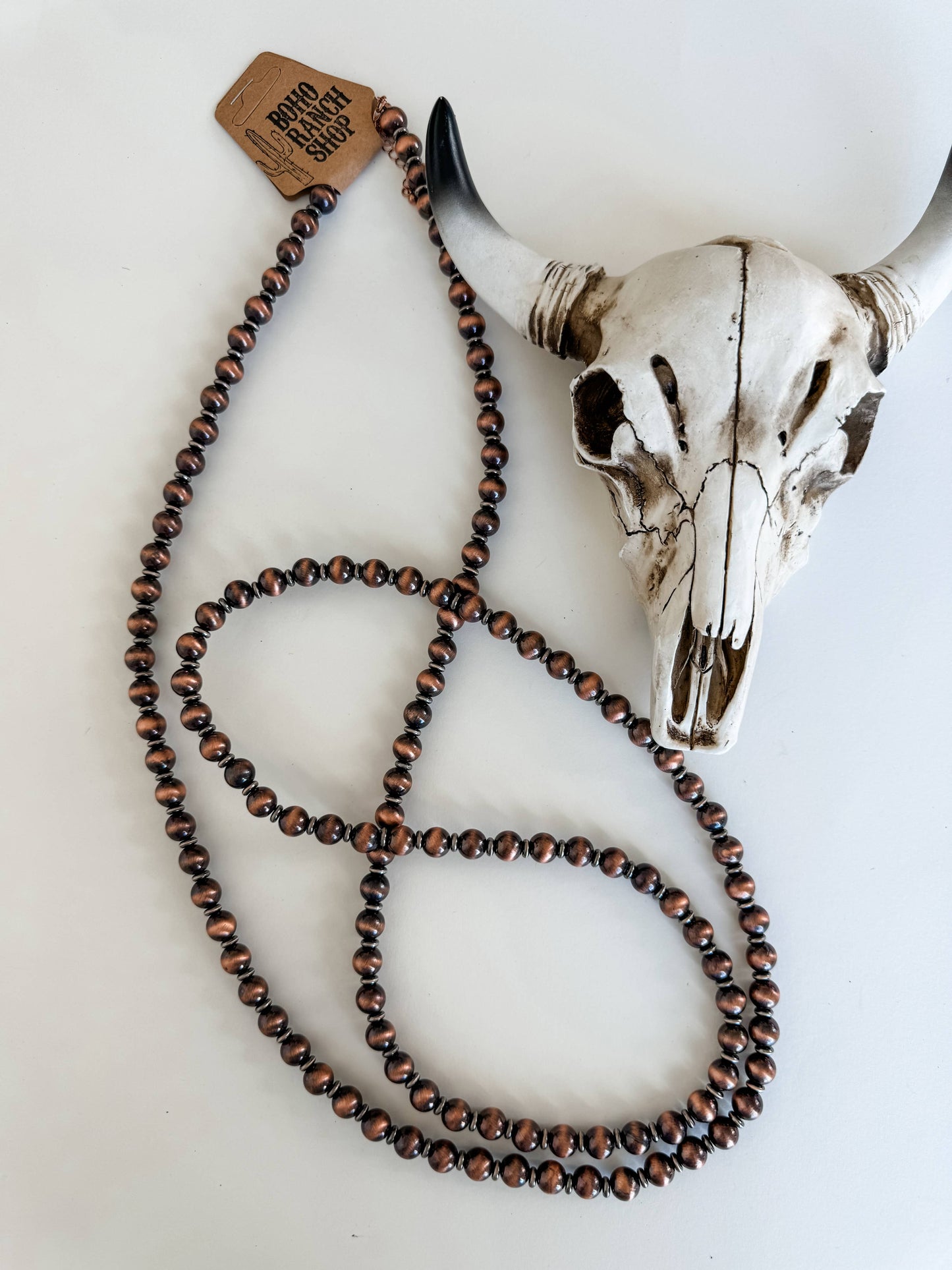 60″ Western Navajo Style Pearl Necklace