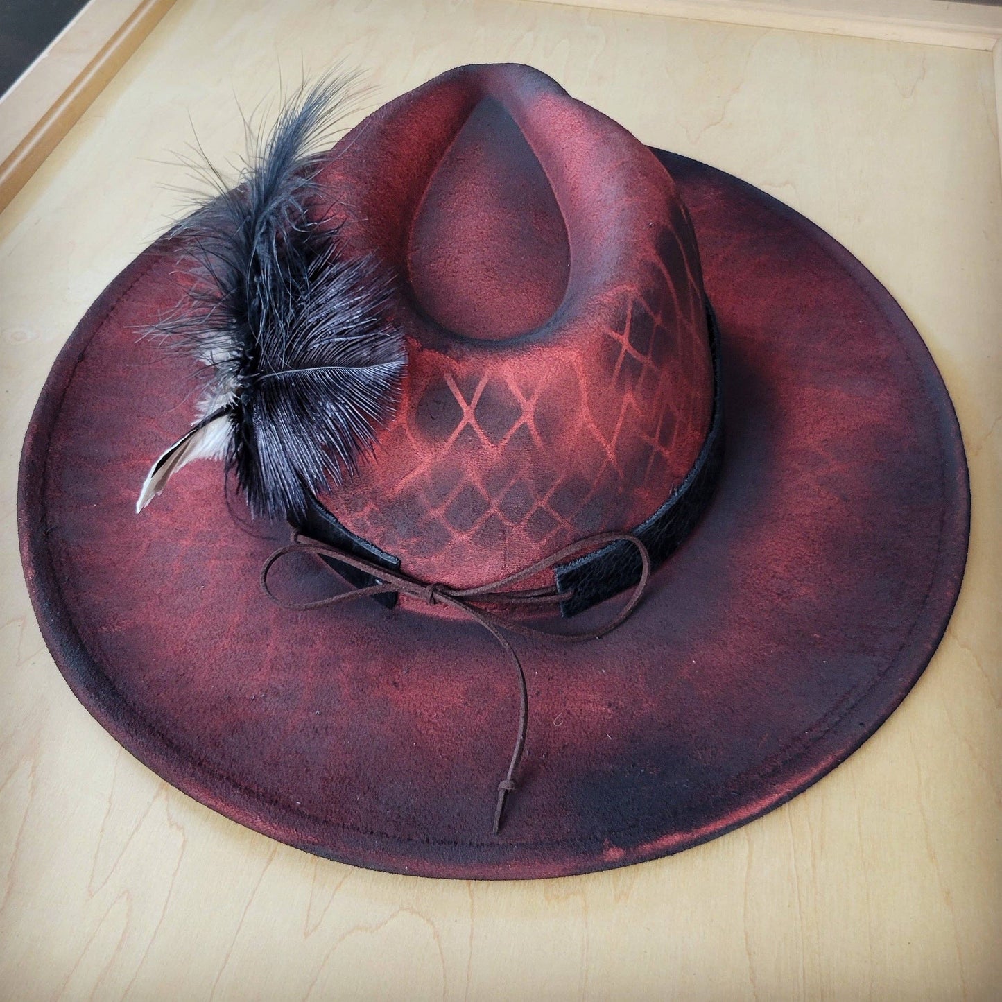 CUSTOM Hand-Painted Cowgirl Western Boho Hat