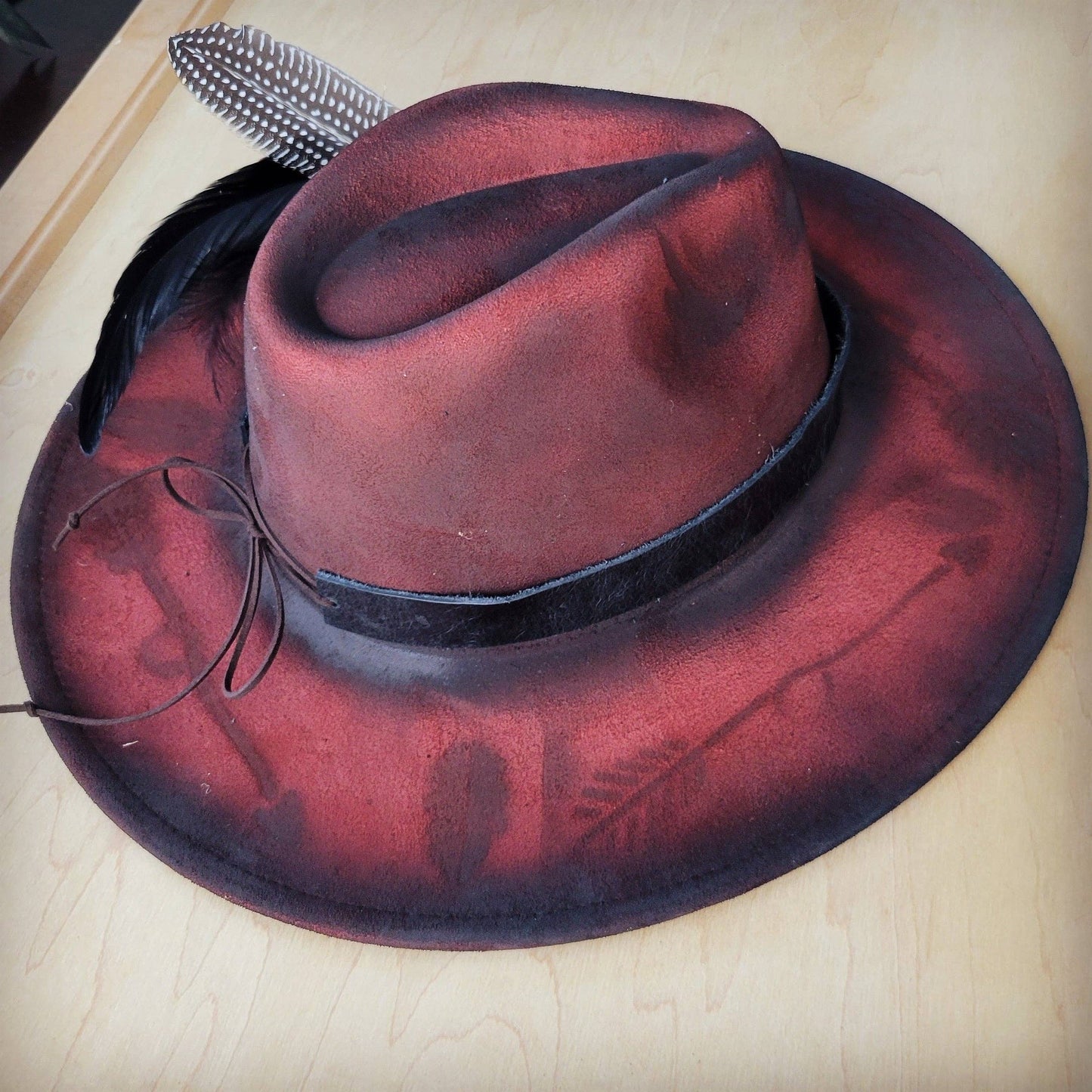 CUSTOM Hand-Painted Cowgirl Western Boho Hat