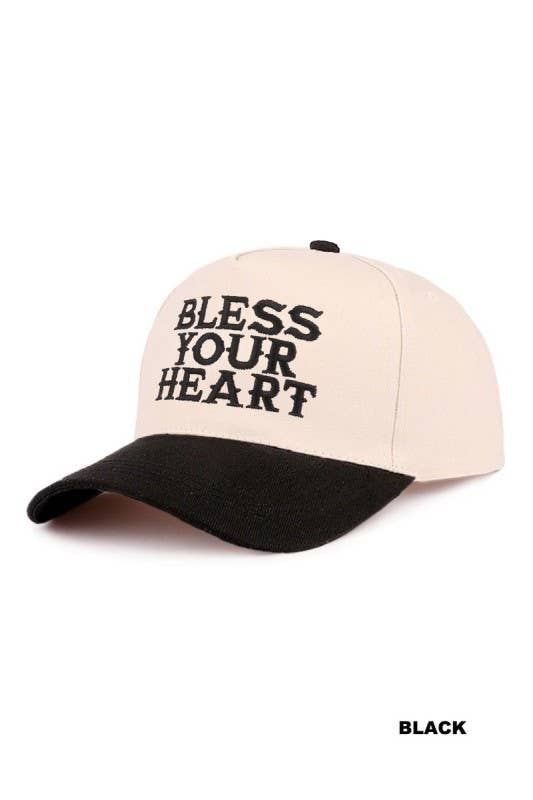 Bless Your Heart Two Tone Canvas Cotton Cap