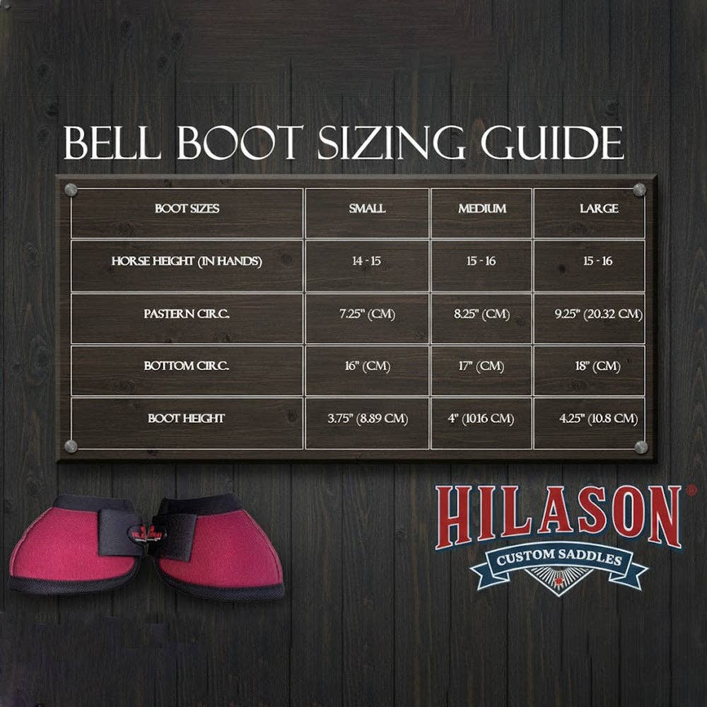 HILASON Ballistic Overreach Bell Boots for Horses Protective, Shock Absorbing, Durable & Comfortable Quick Wrap Hook Loop