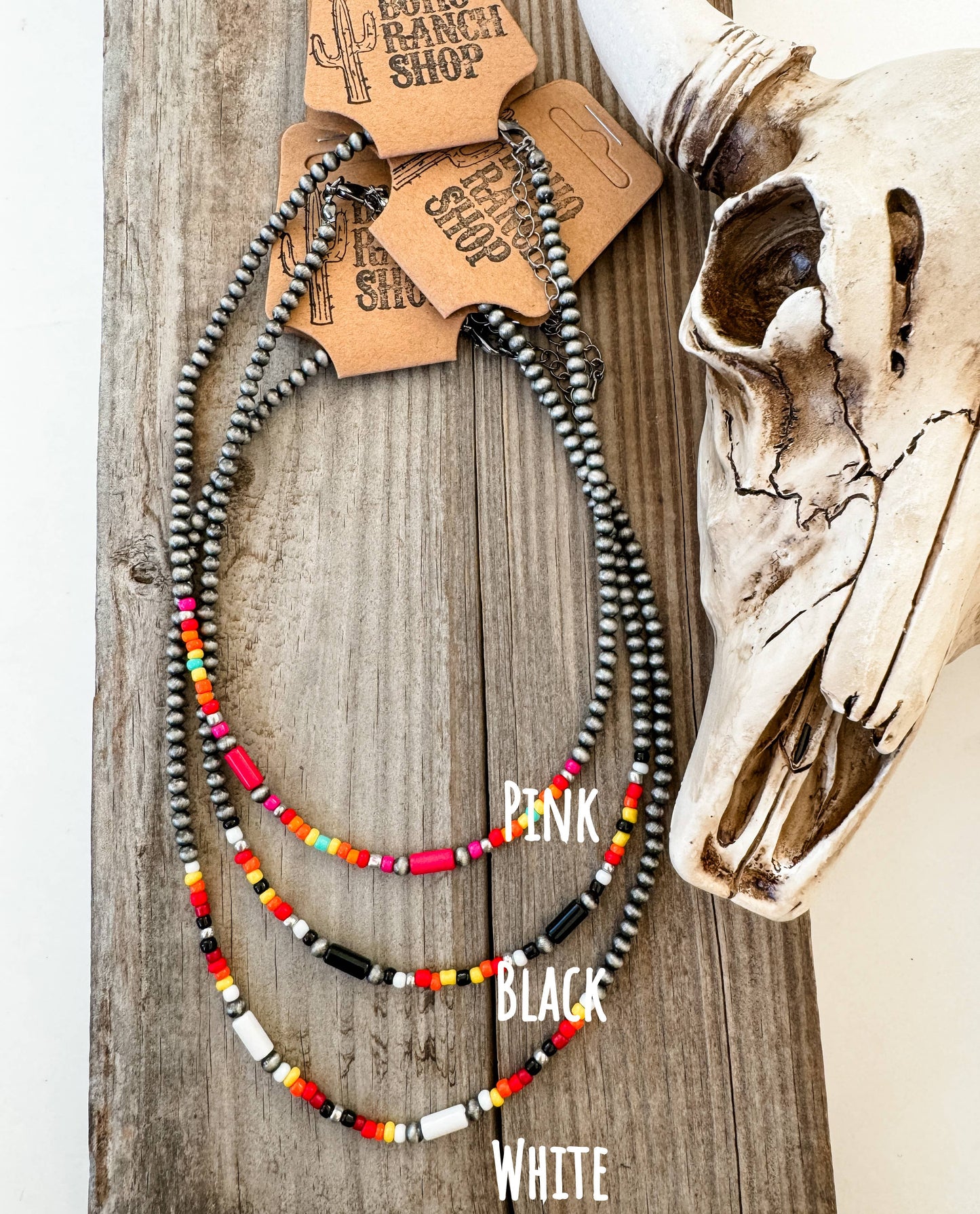 Western Boho Navajo Bead Choker Necklace