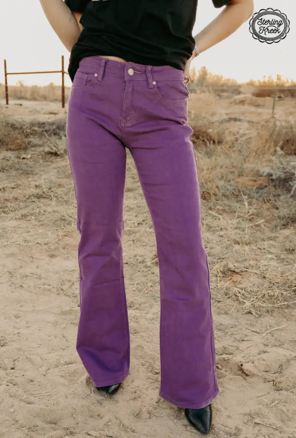 Walk-in West Purple Denim Long