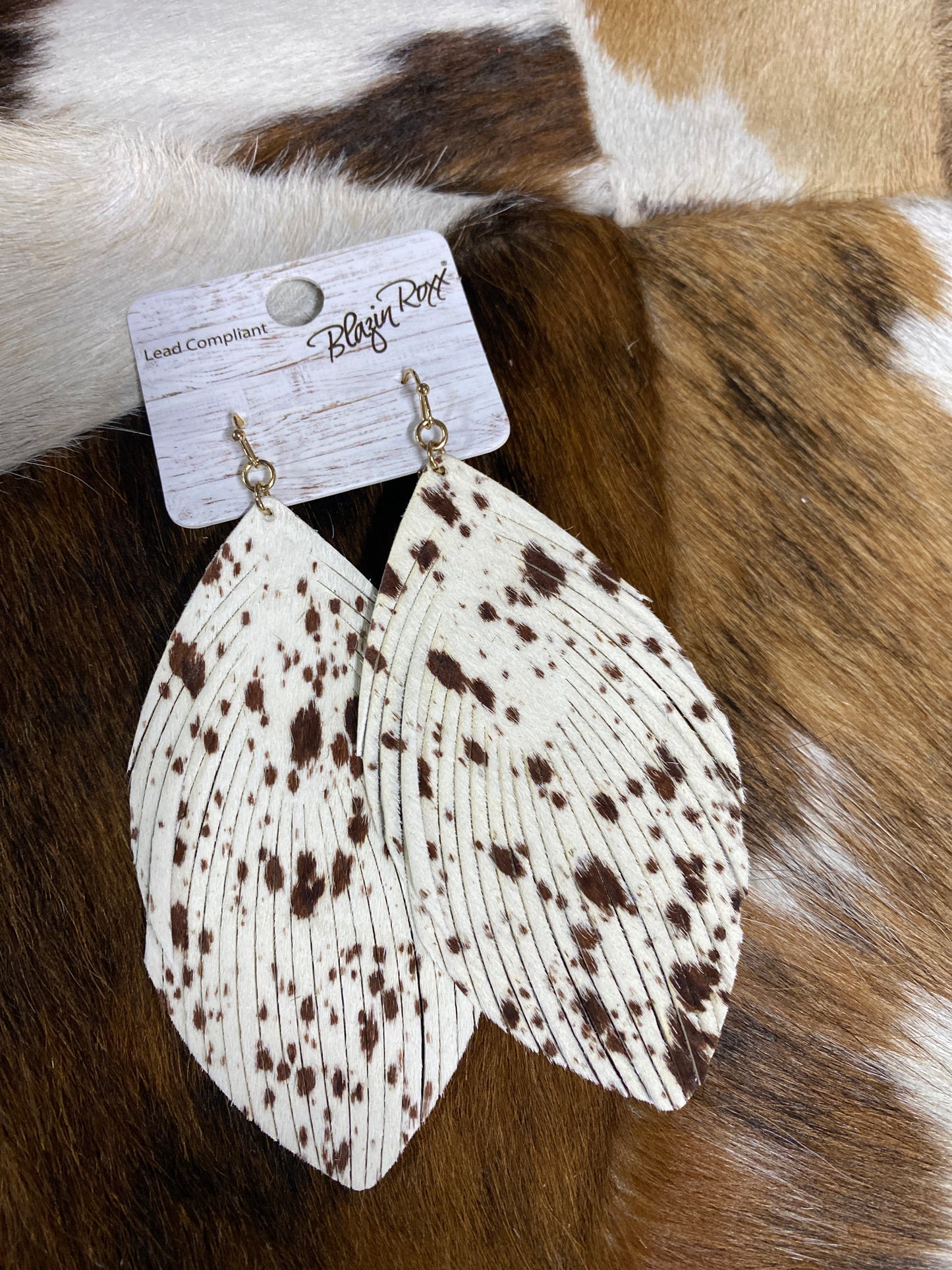 Cowhide Roxx Earrings