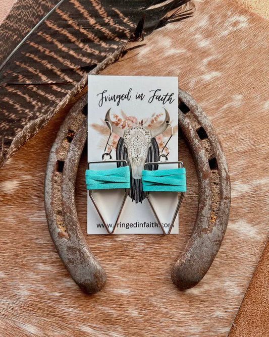 Yellowstone Wrapped Arrowhead Earrings