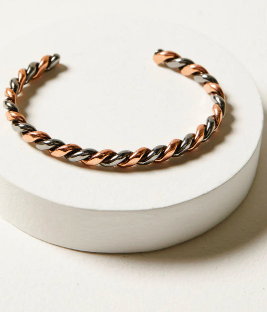 Silver Strike Copper Bracelet