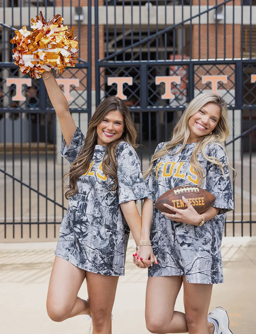 VOLS Camo T Shirt Tennessee Volunteer College Football Camouflage 