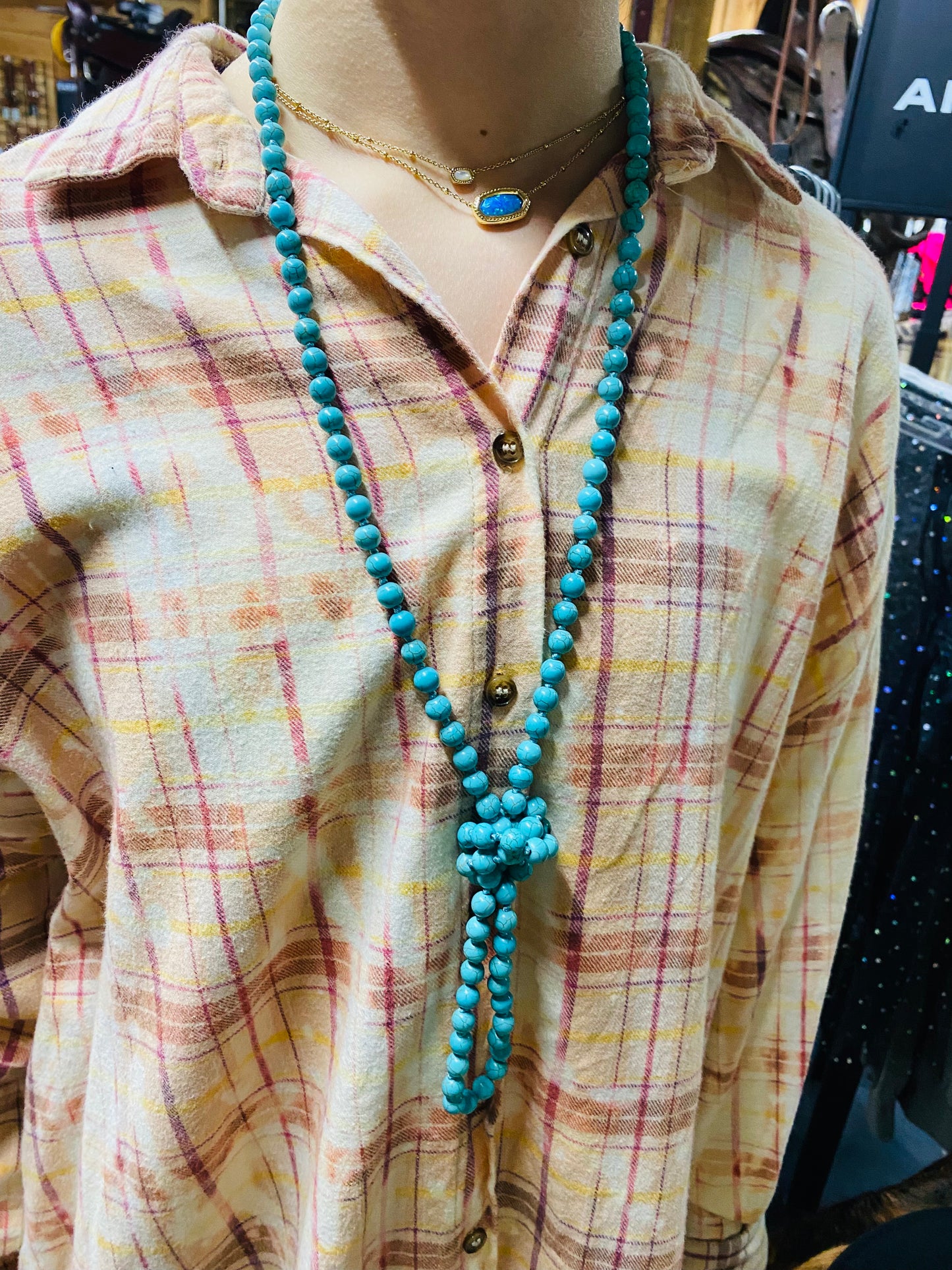 Turquoise Knotted Necklace