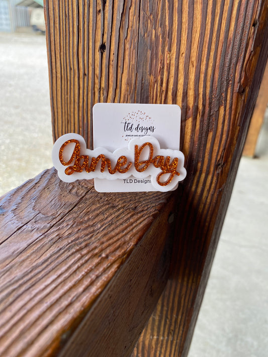 Game Day Custom Acrylic Alligator Clip