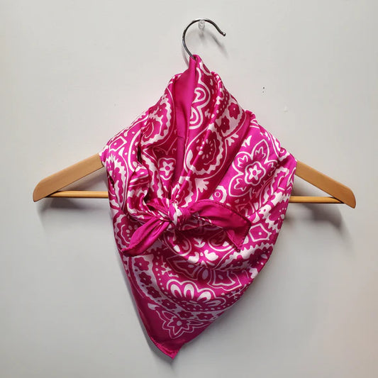 Paisley Pink Silk Wild Rag