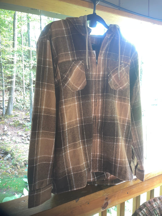 Stupid Boyfriends Plaid Hooded Shacket