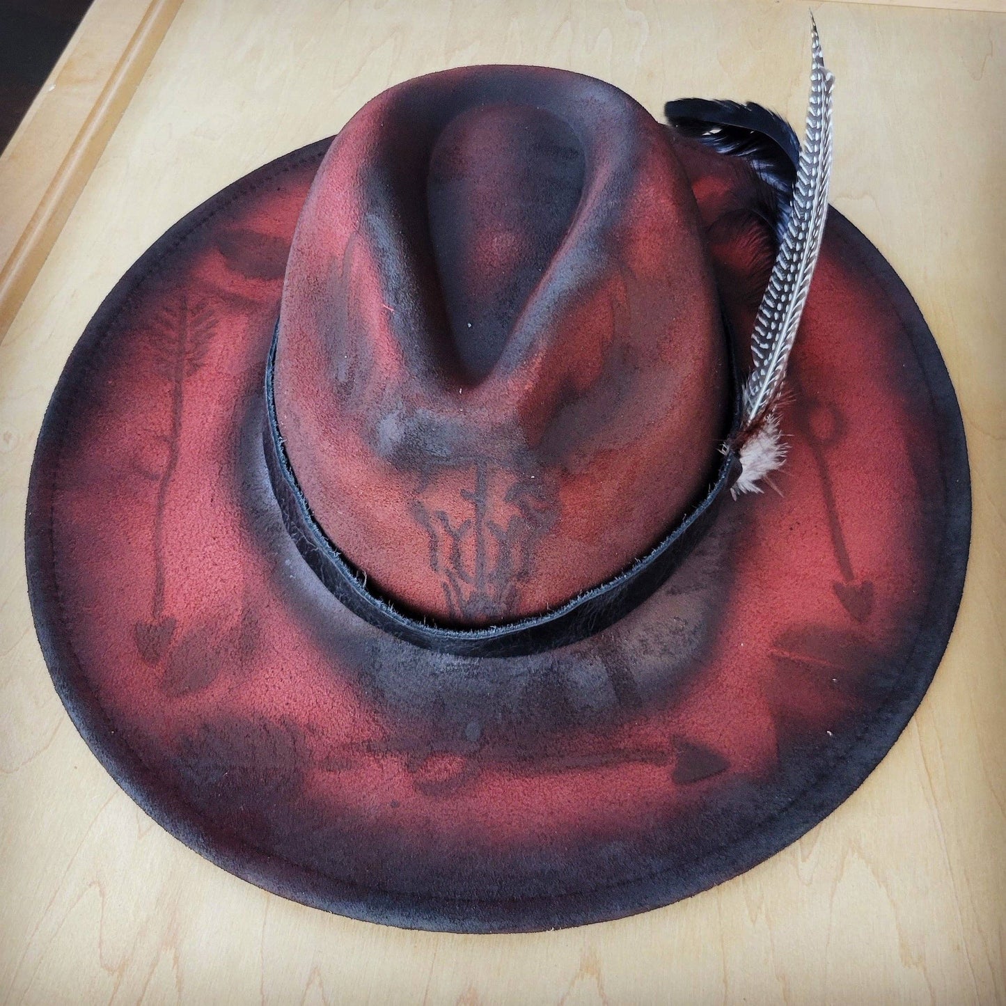 CUSTOM Hand-Painted Cowgirl Western Boho Hat