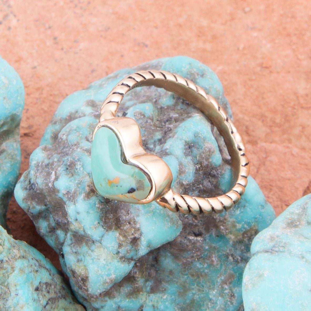 Turquoise Rope My Heart Ring