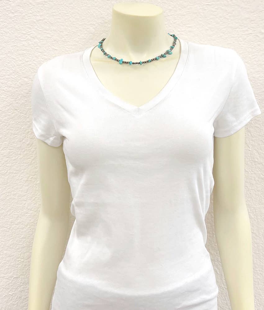 Wild Child 16" Handmade Navajo Chip Stone Necklace