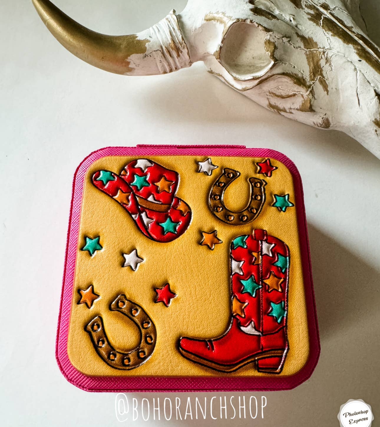 Western Mini Jewelry Storage Travel Box
