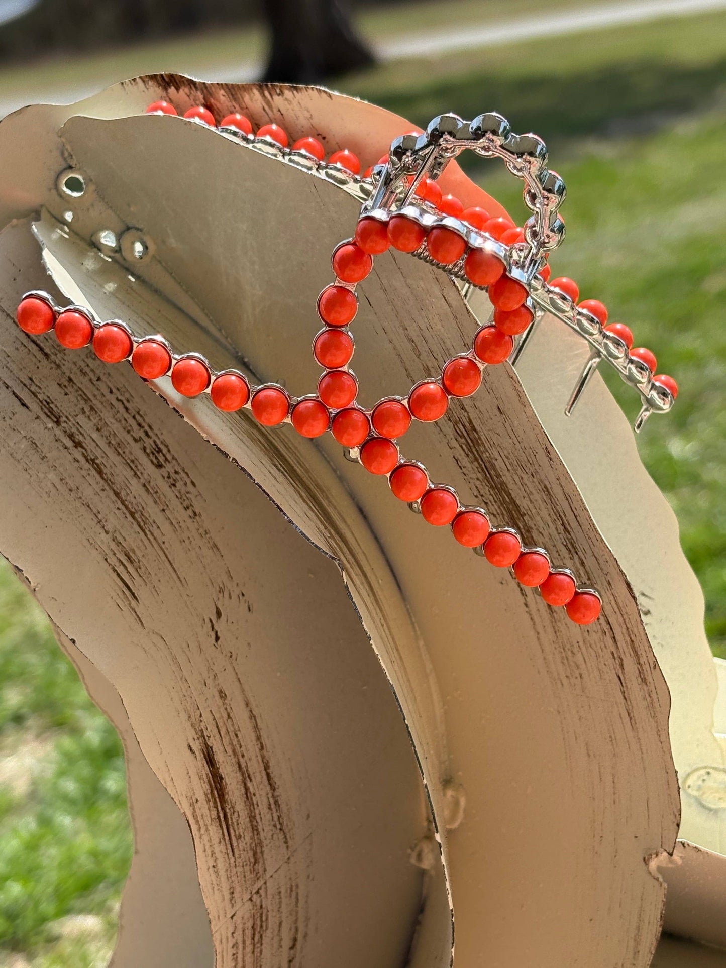 Big Orange Claw Clip