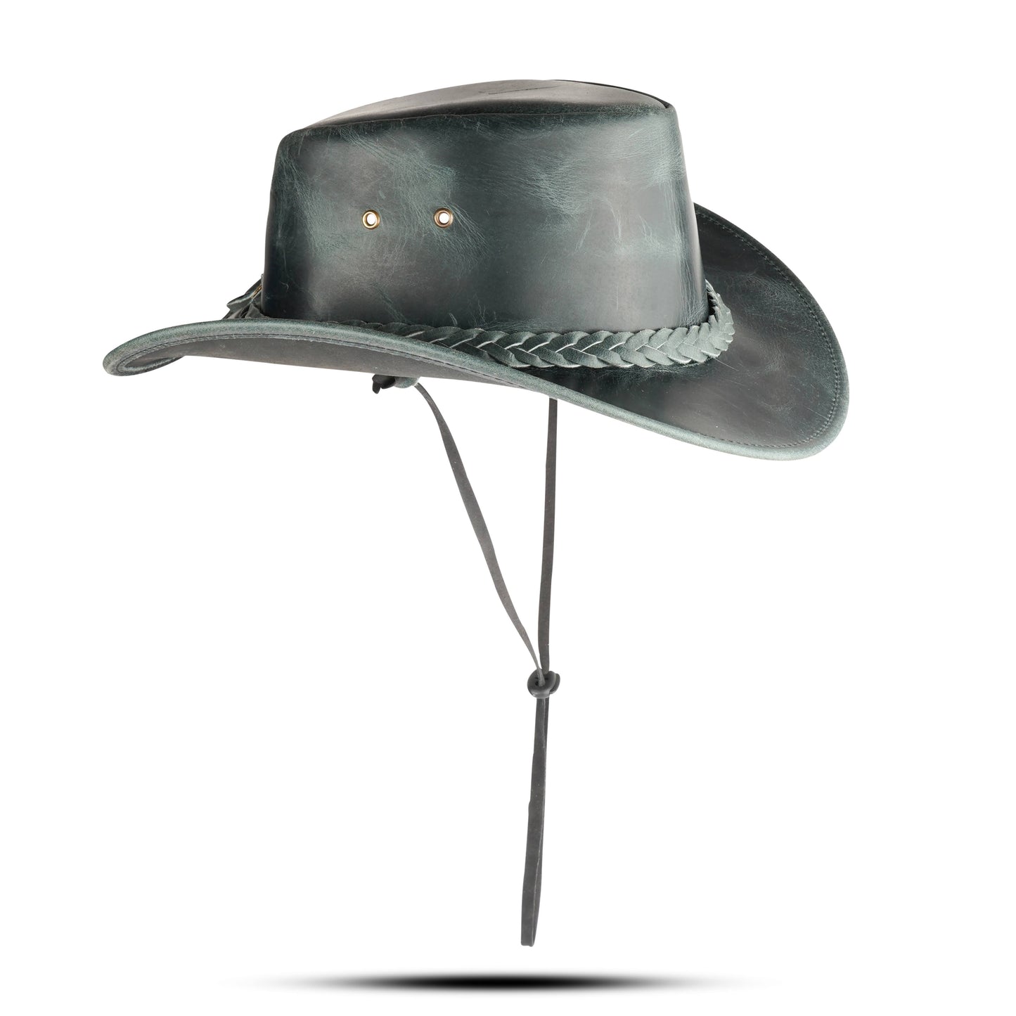 THE TIMBER Brown Western Leather Outback Cowboy Hat