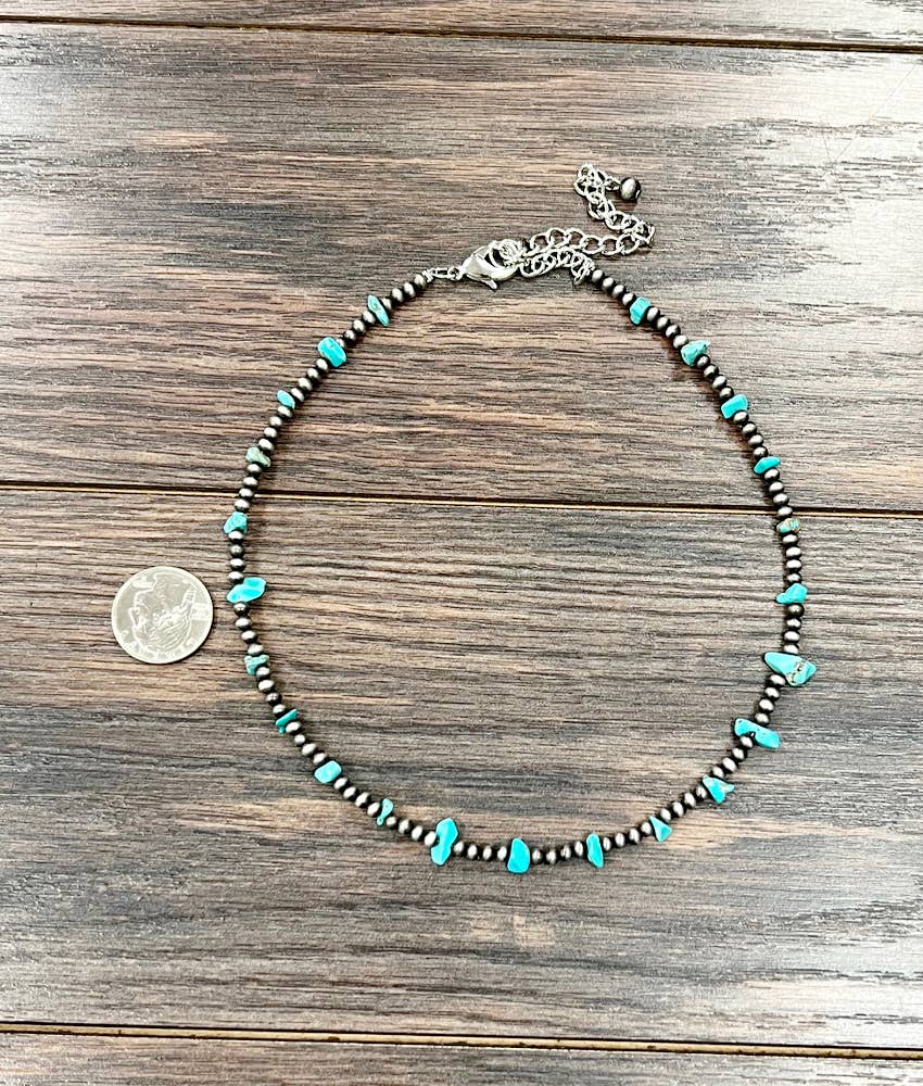 Wild Child 16" Handmade Navajo Chip Stone Necklace
