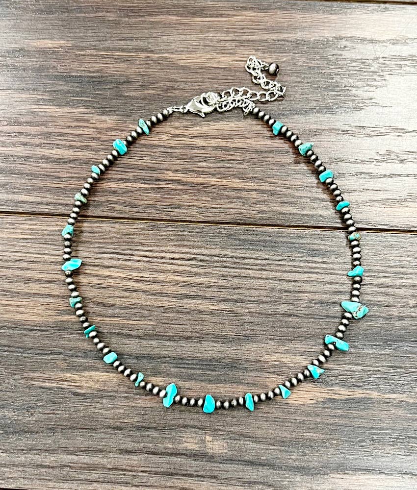 Wild Child 16" Handmade Navajo Chip Stone Necklace