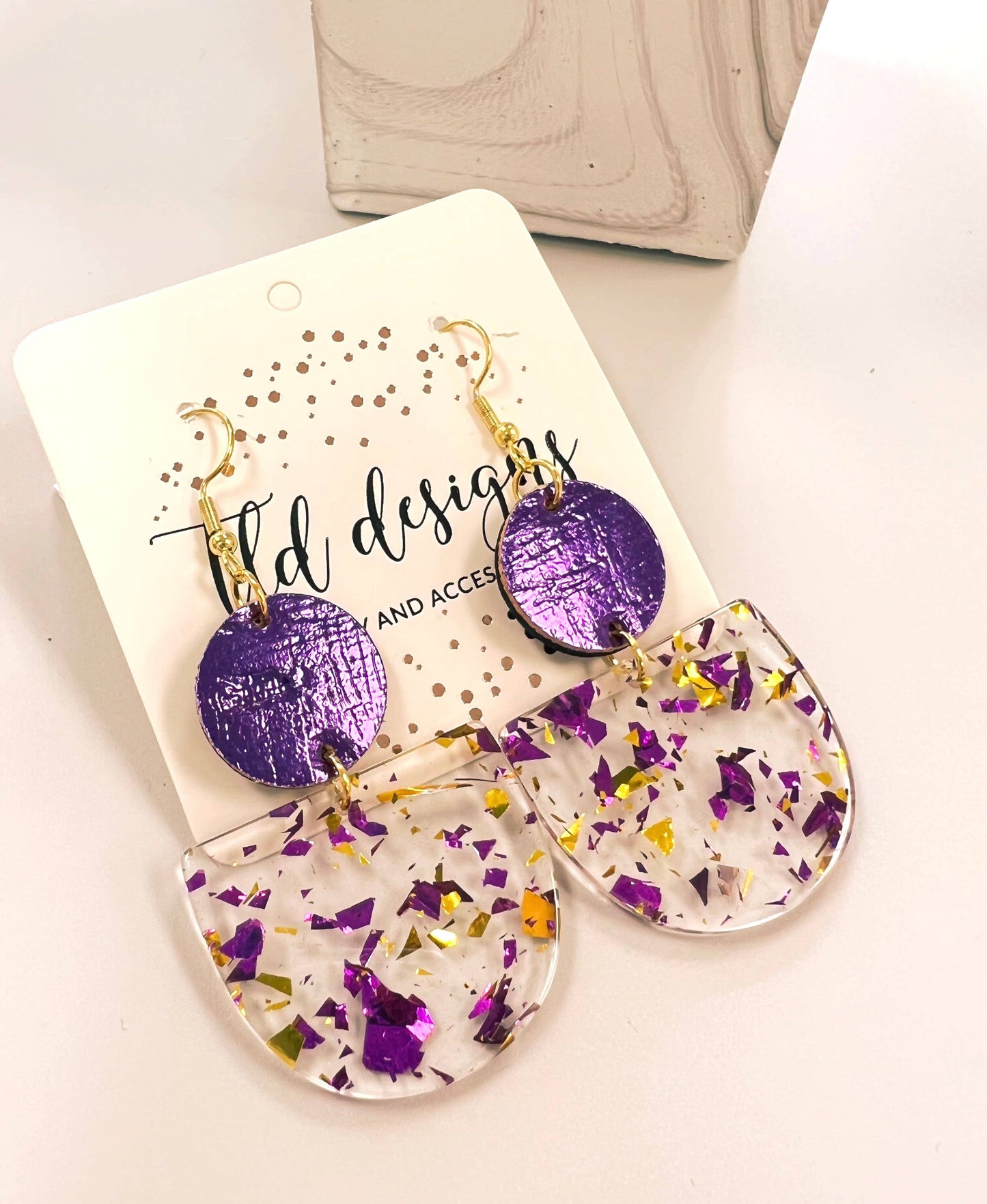 Purple Confetti Acrylics