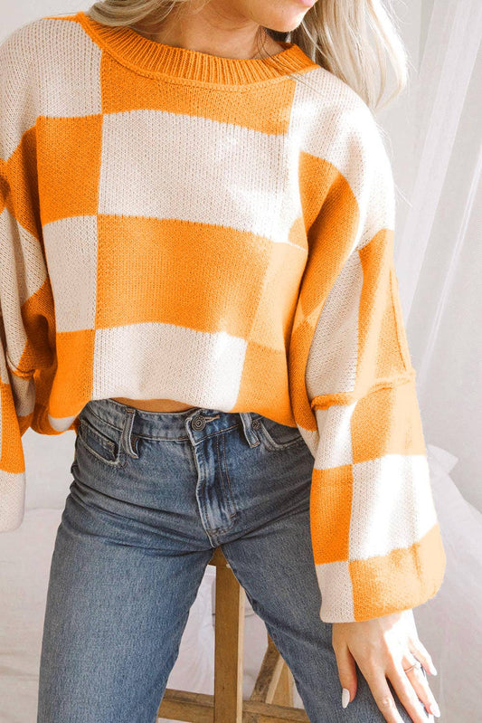 Tennessee Checker Reverse Seam Crewneck Sweater