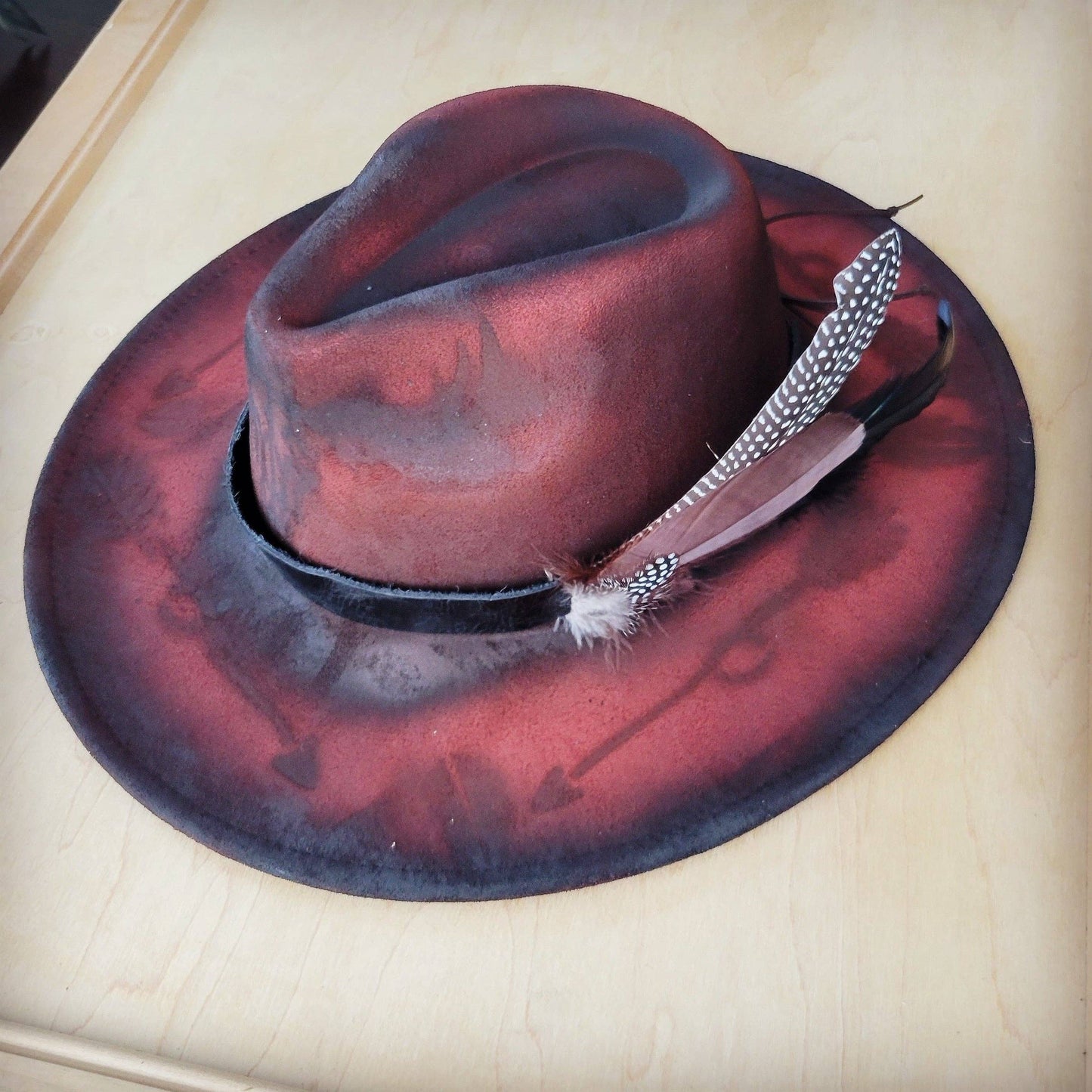 CUSTOM Hand-Painted Cowgirl Western Boho Hat
