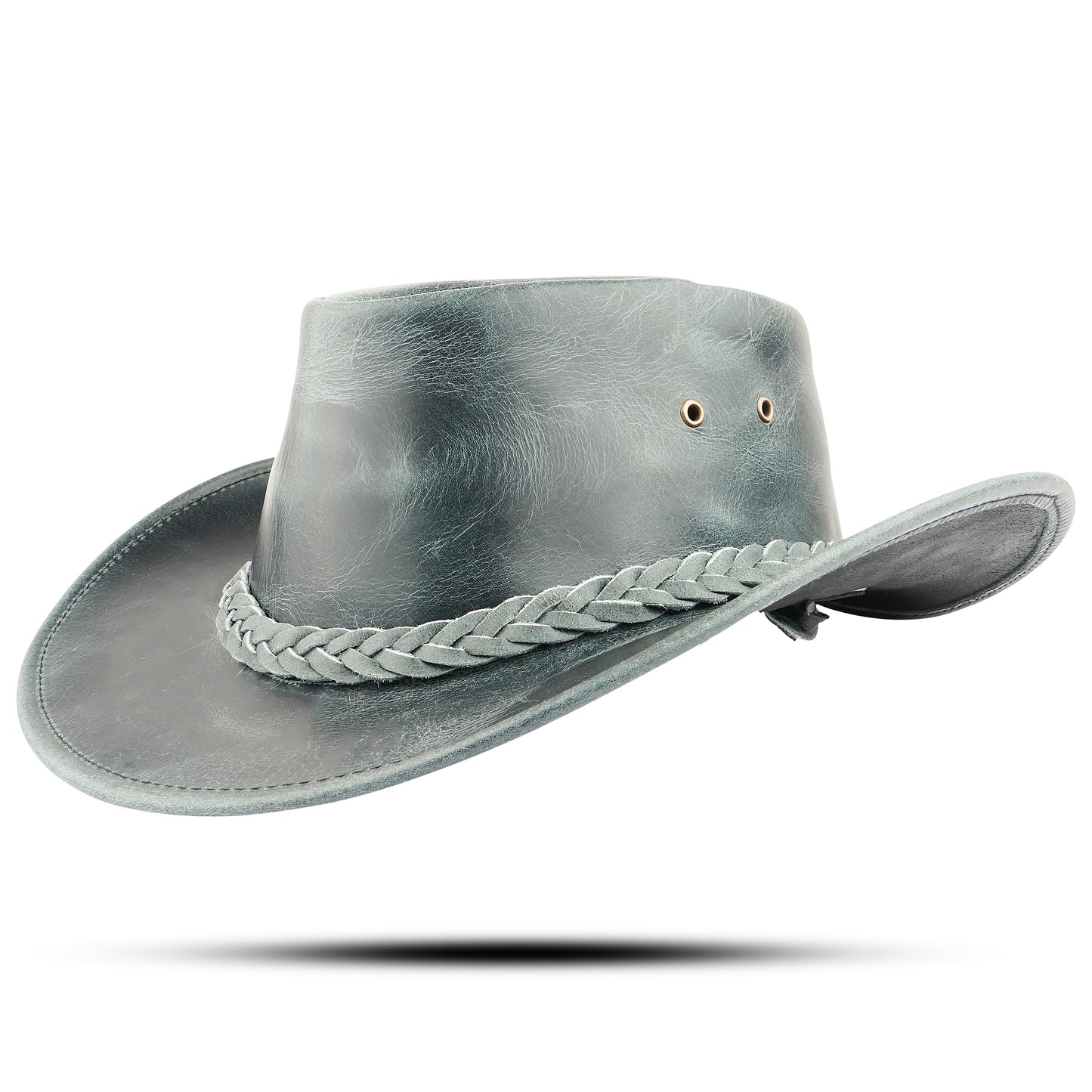 THE TIMBER Brown Western Leather Outback Cowboy Hat