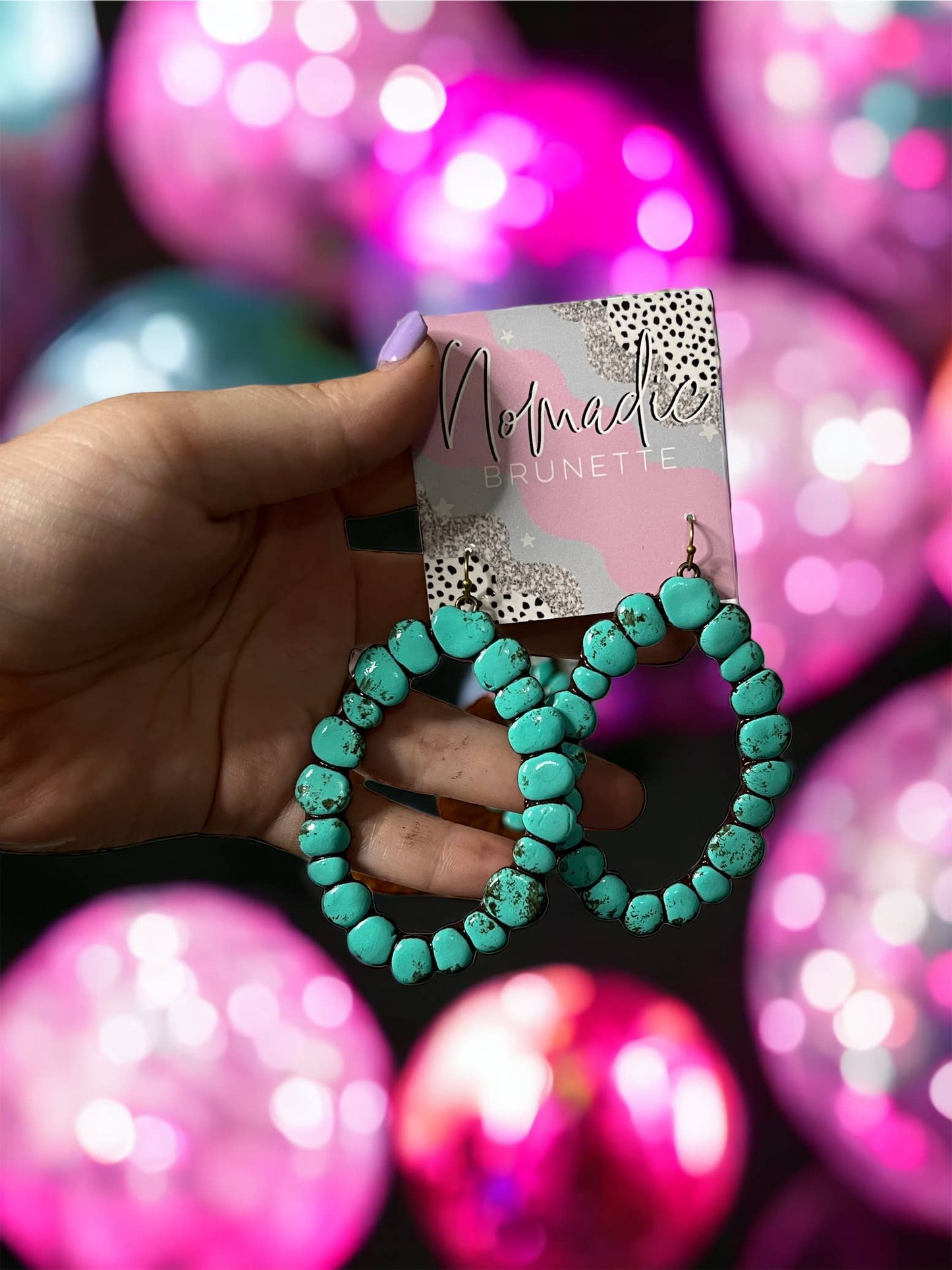 Talulah Earrings- Turquoise Stone Western Handmade Clay