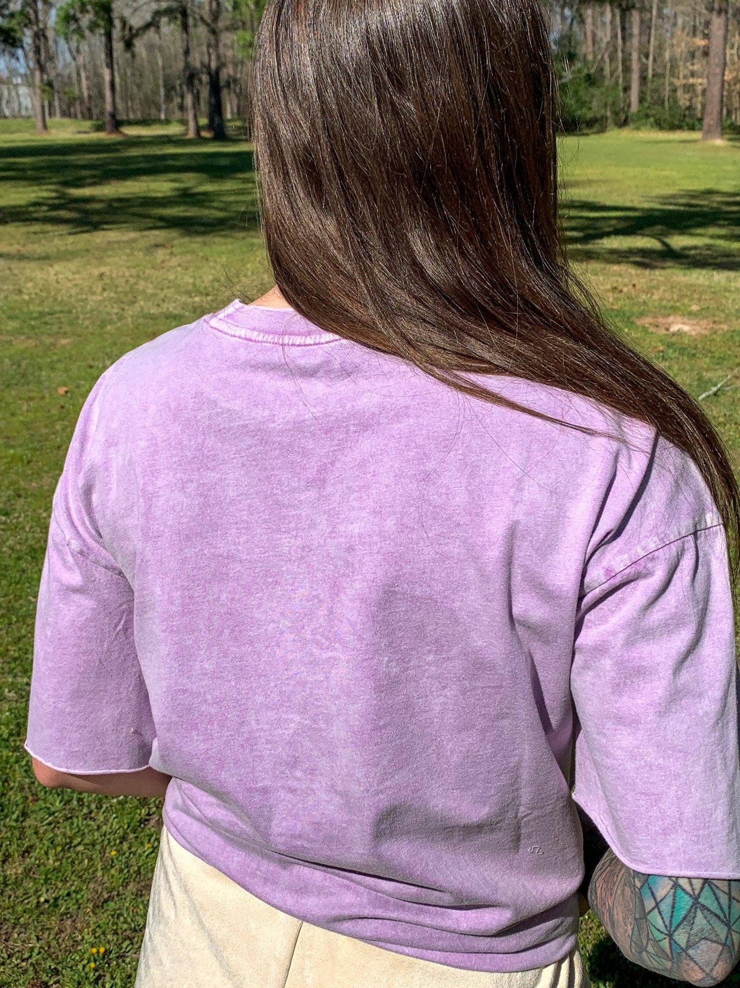 Giddy Up Mineral Washed Purple Tee