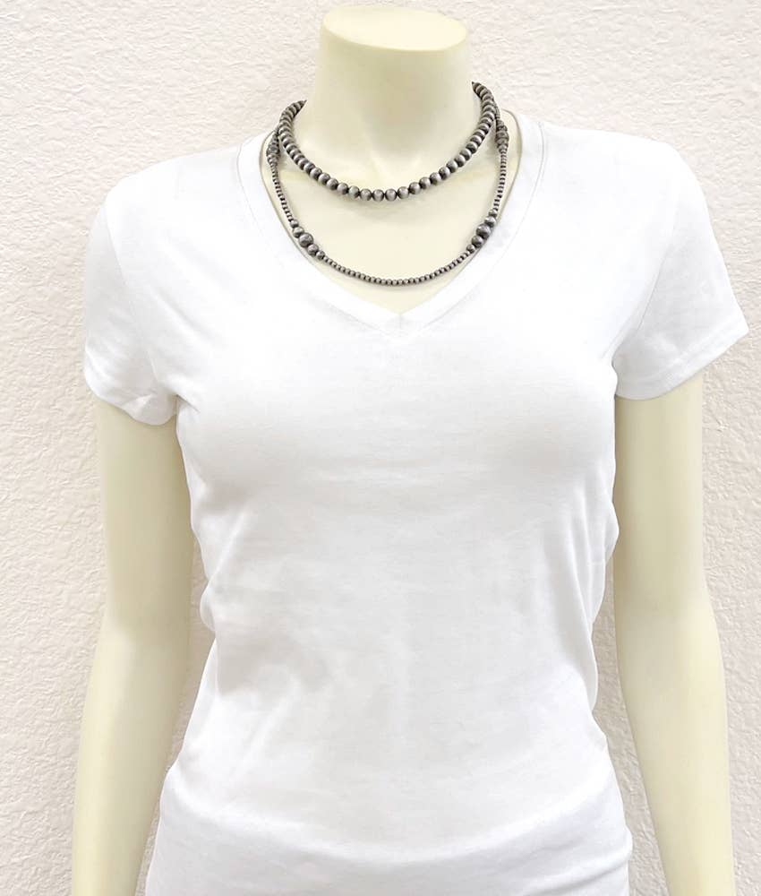 Totally Stacked 22" Handmade Navajo Bead Necklace